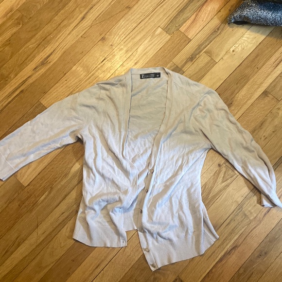 Cream colored Cardigan from 7th Avenue Desin Studio - Picture 1 of 4